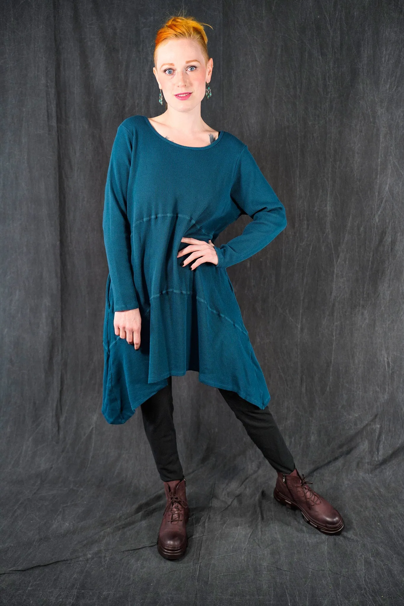 7232 Thermal Shape Dress Teal-U