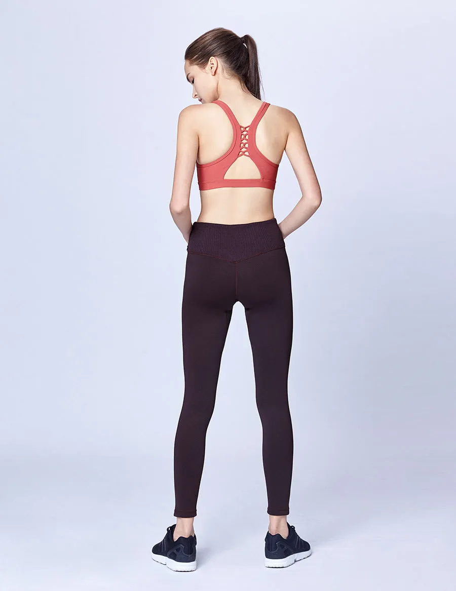 easyoga LESPIRO Slim-Fit Sheen Leggings - M32 M-Mature Grape