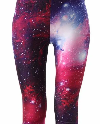 Women Galaxy Purple Space Edition Leggings